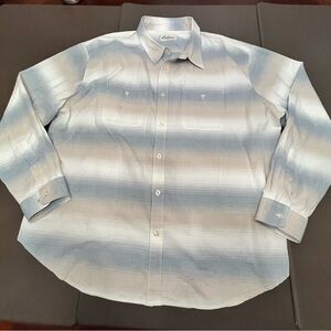 California Shirt Co Company‎ Long Sleeve Button Down stripe Lightweight XXL